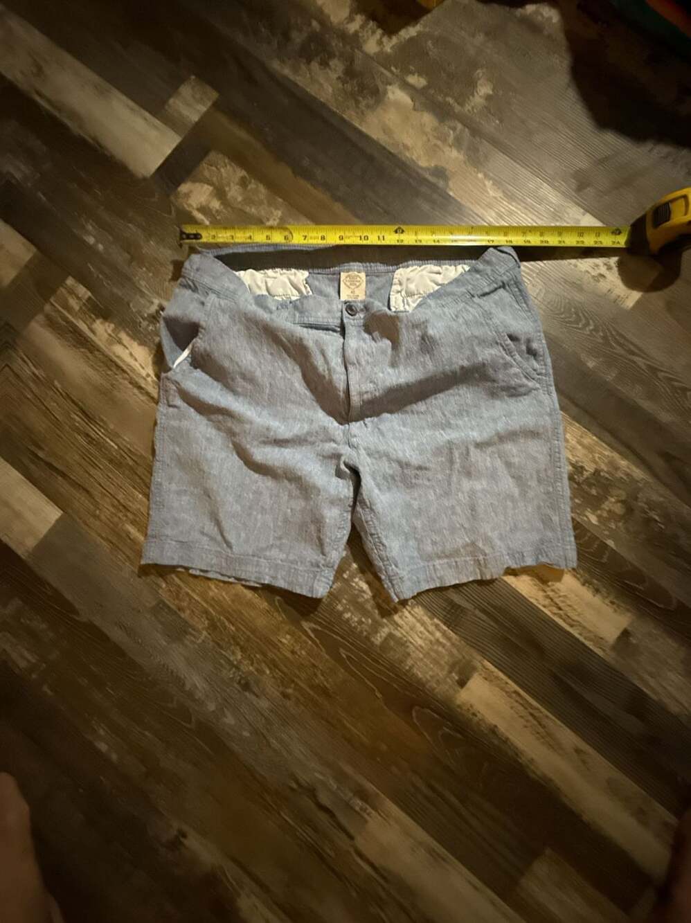 St. John's Bay Light Blue Linen Blend Casual Shorts Size 42
